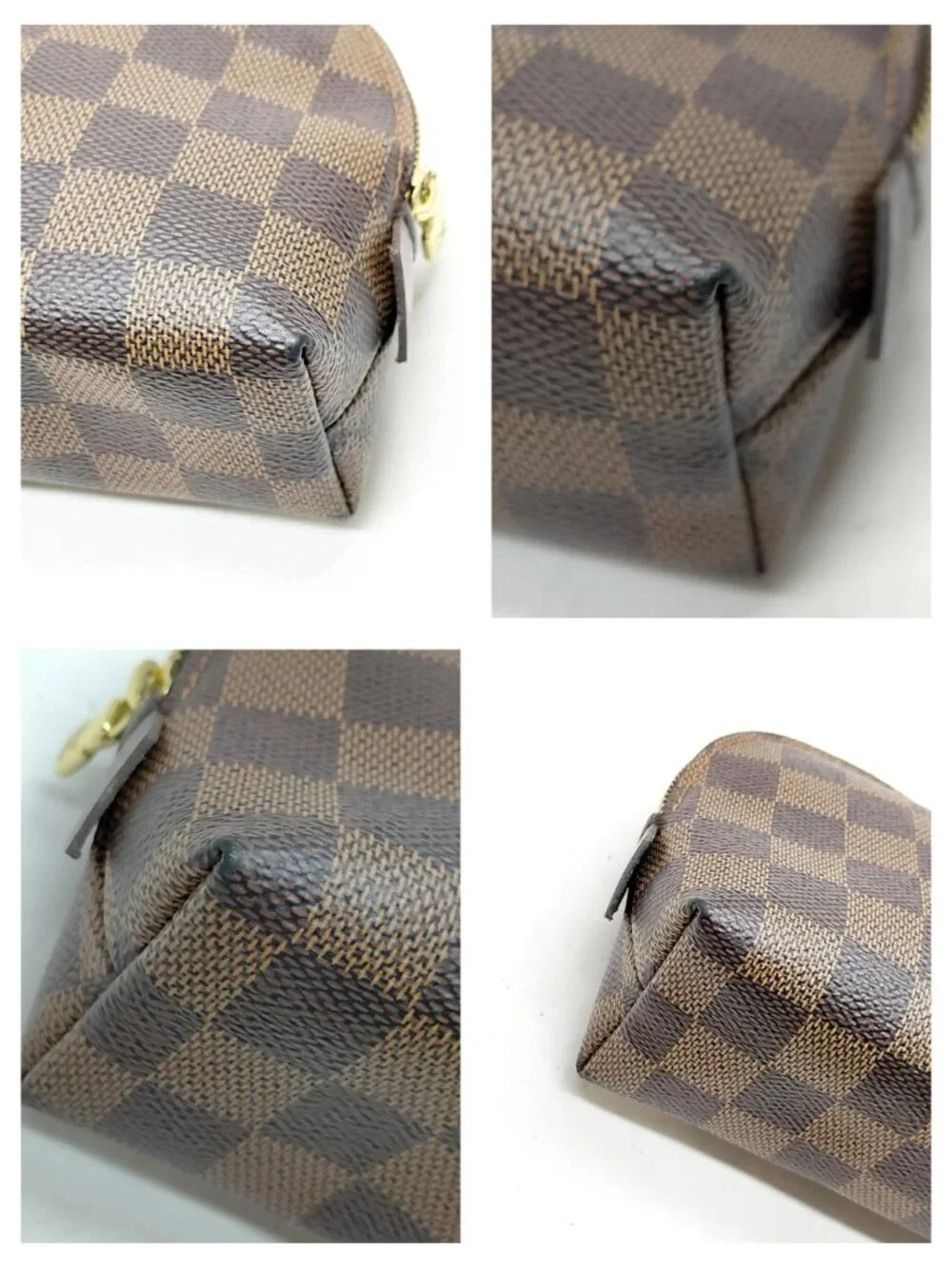 Authentic Louis Vuitton Damier Ebene Cosmetic Pouch PM Makeup Bag LV - Picture 7 of 16